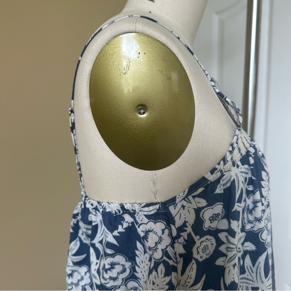 Cat & Jack Girl's Sleeveless Blue and White Patchwork Dress Size 14/16 XL - Picture 6 of 9